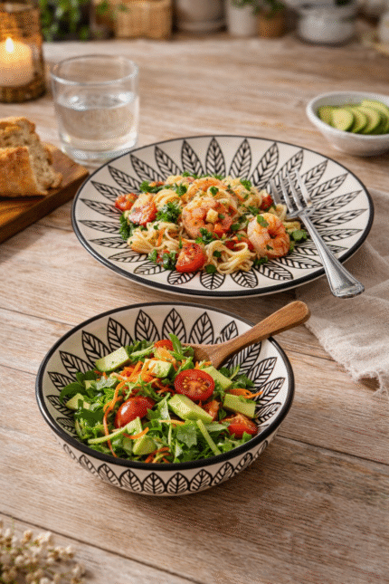 Assiette et bol de présentation