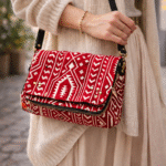 Sac bandoulière artisanal aux motifs berbères